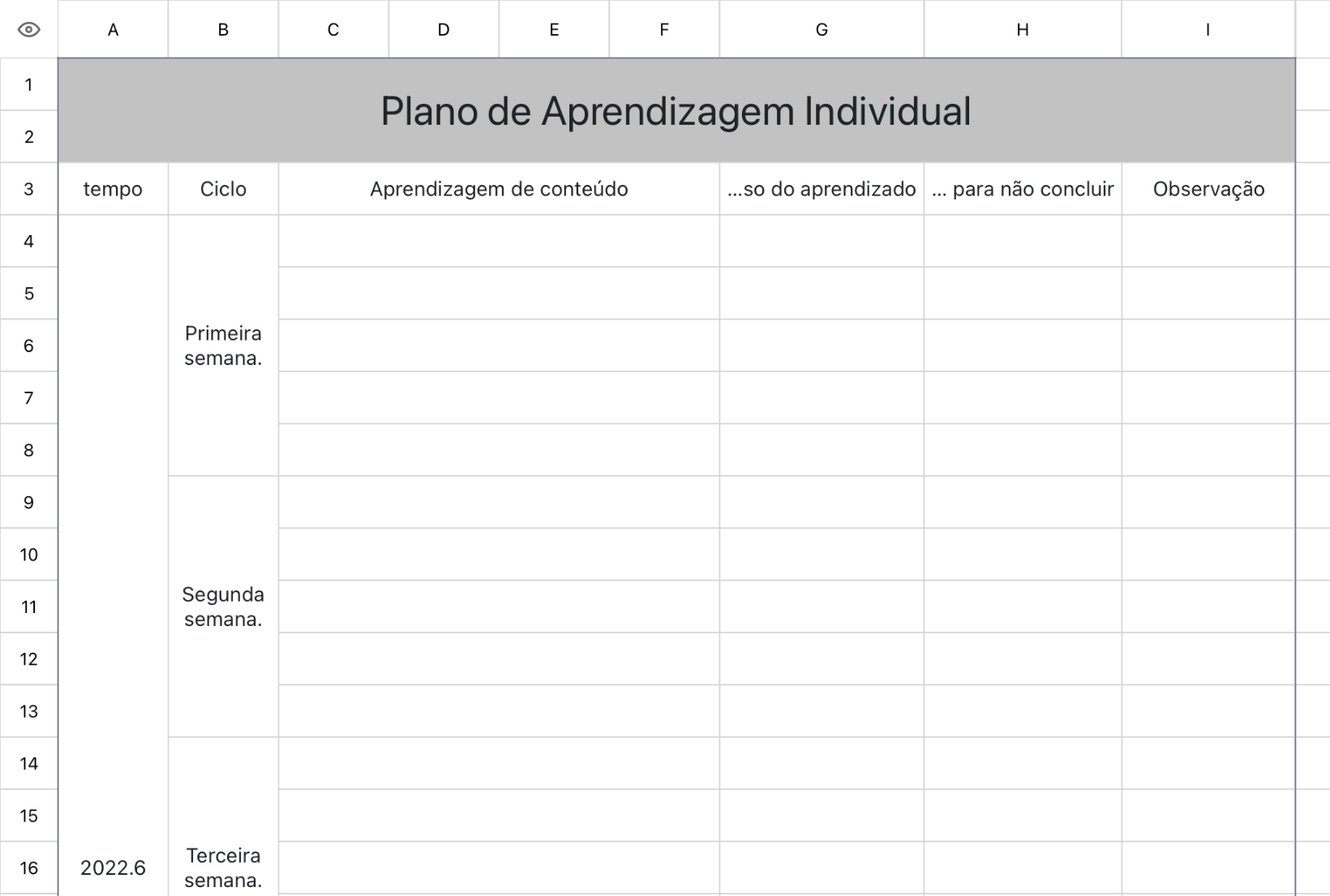 Plano de Aprendizagem Individual